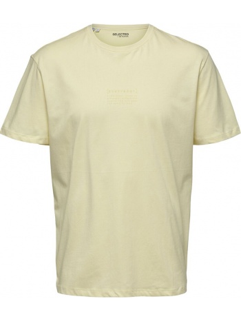 ανδρικό κίτρινο lemon icing crewneck t-shirt selected homme σε προσφορά