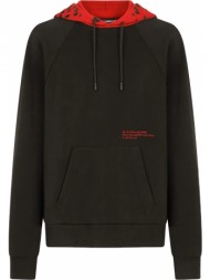 ανδρικό μαύρο jersey hoodie with embroidery dolce & gabbana