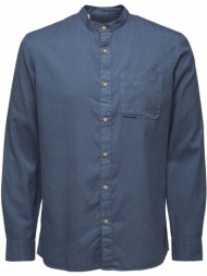 ανδρικό μπλε blue casual shirt selected homme