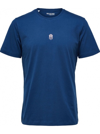 ανδρικό μπλε embroidered jellyfish t-shirt selected homme σε προσφορά