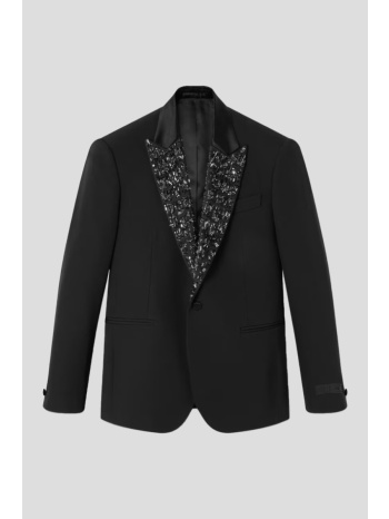 ανδρικό μαύρο crystal single-breasted blazer versace σε προσφορά
