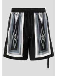 ανδρικό μαύρο diamond silk shorts amiri