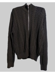 ανδρικό γκρι knitted jacket allover versace