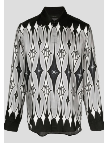 ανδρικό μαύρο graphic print silk shirt amiri σε προσφορά