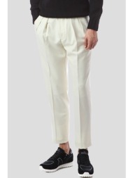 ανδρικό λευκό wool straight trousers lardini