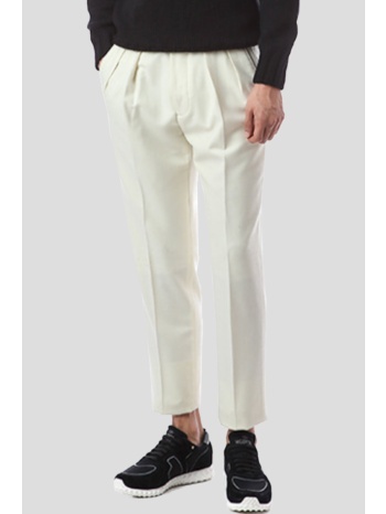 ανδρικό λευκό wool straight trousers lardini σε προσφορά