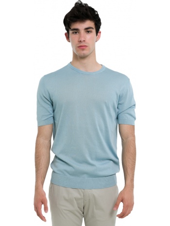 ανδρικό μπλε crew neck cotton t-shirt 39masq σε προσφορά