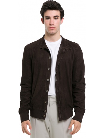 ανδρικό καφέ brown leather suede jacket arma σε προσφορά