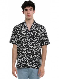 ανδρικό μαύρο abstract design short-sleeves shirt xacus