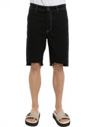 ανδρικό μαύρο den fidias destressed shorts/black la vaca loca