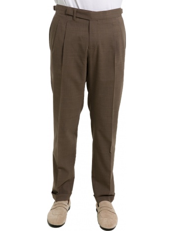 ανδρικό καφέ brown earth fitted trousers briglia σε προσφορά