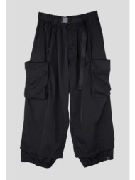 ανδρικό μαύρο twill cuffed trousers y-3