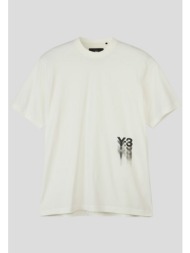 ανδρικό λευκό triple logo t-shirt in white y-3