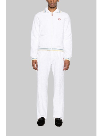 ανδρικό λευκό monogram-jacquard track pants casablanca