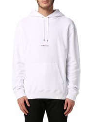 ανδρικό λευκό logo print sweatshirt/white saint laurent