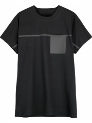 ανδρικό μαύρο black jersey pocket t-shirt barbara alan