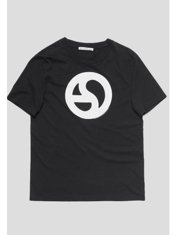ανδρικό μαύρο logo-print t-shirt in black acne studios σε προσφορά