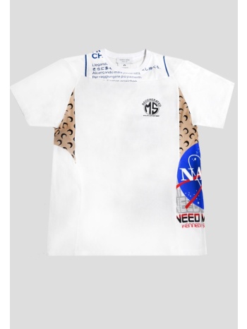 ανδρικό λευκό regenerated graphic t-shirt marine serre σε προσφορά