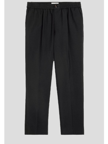 ανδρικό μαύρο elasticated waist trousers in black ami paris
