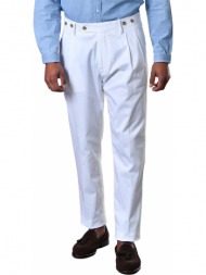 ανδρικό λευκό barber cotton trousers/white berwich
