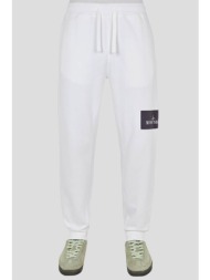 ανδρικό λευκό regular fit jogger pants stone island