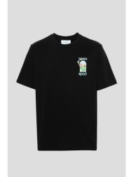 ανδρικό μαύρο le jeu organic-cotton t-shirt in black casablanca