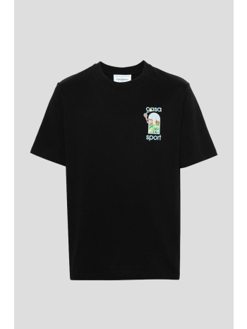 ανδρικό μαύρο le jeu organic-cotton t-shirt in black