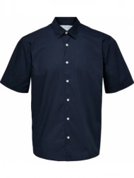 ανδρικό μπλε navy short sleeved shirt selected homme