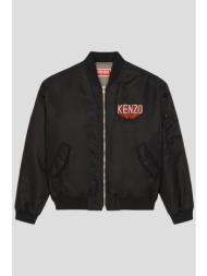 ανδρικό μαύρο long-sleeved retro bomber jacket kenzo