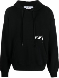 ανδρικό μαύρο diagonal pocket skate hoodie off-white