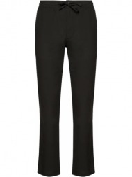 ανδρικό μαύρο linen black straight fit trousers selected homme