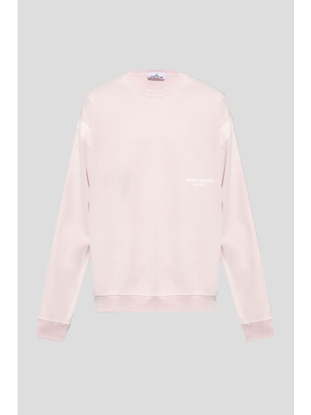 ανδρικό ροζ logo-print cotton sweatshirt in pink stone σε προσφορά