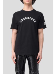 ανδρικό μαύρο ac straight cotton t-shirt courrèges