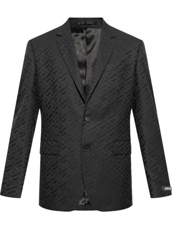 ανδρικό μαύρο greca pattern blazer versace σε προσφορά