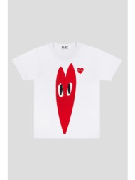 ανδρικό kokkino t-shirt with red heart comme des garcons