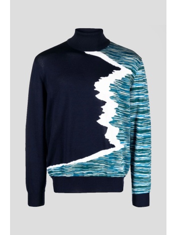 ανδρικό μαύρο stripe-pattern roll-neck jumper missoni σε προσφορά