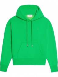 ανδρικό πράσινο green hoodie with embroidered logo ami paris