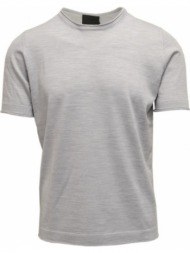 ανδρικό γκρι grey t-shirt in marino wool goes botanica