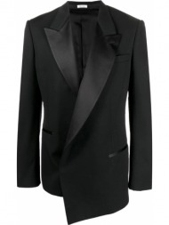ανδρικό μαύρο silk-lapels suit jacket alexander mcqueen