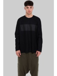 ανδρικό μαύρο wool jersey boxy jumper barbara alan