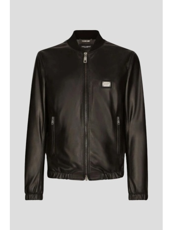 ανδρικό essential leather jacket dolce&gabbana σε προσφορά
