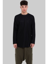 ανδρικό μαύρο wool jersey taped tee barbara alan