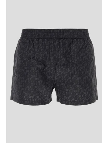 ανδρικό μαύρο printed nylon swimming shorts off-white σε προσφορά