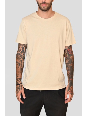 ανδρικό cotton t-shirt in beige monk