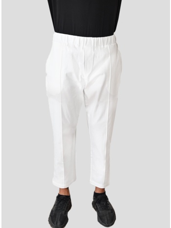 ανδρικό λευκό jogger pants in white monk