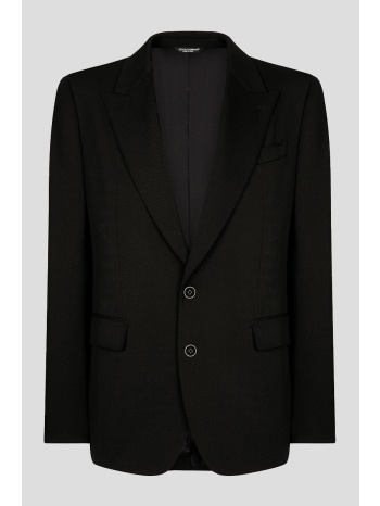 ανδρικό μαύρο peak lapel single-breasted jacket σε προσφορά