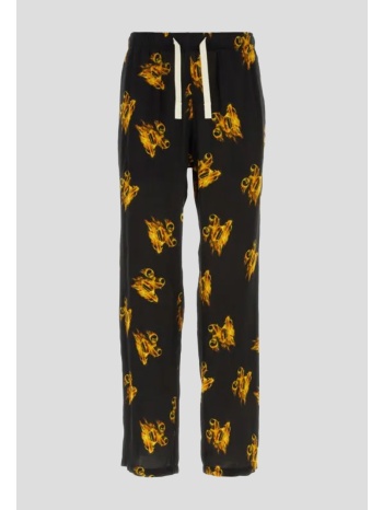 ανδρικό μαύρο printed satin pyjama pant palm angels σε προσφορά