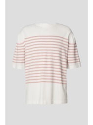 ανδρικό πολύχρωμο stripped t-shirt in pink lardini