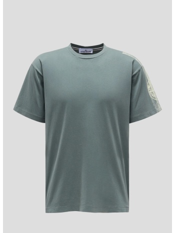 ανδρικό πράσινο stripe two moss print t-shirt stone island σε προσφορά