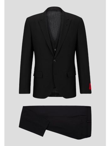 ανδρικό μαύρο three piece slim fit suit in black hugo σε προσφορά